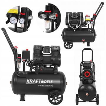 Brezoljni kompresor Kraft&Dele 8Bar 24L 1450W 230V 2800 RPM 249 L/min