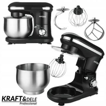Planetarni mešalnik večnamenski 3v1 2500W 5L 6 hitrosti Kraft&Dele