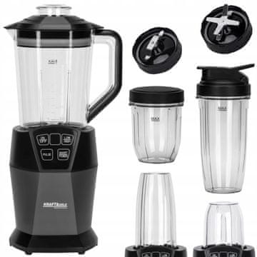 Mešalnik z vrčem 1500 ml + 800 ml + 400 ml 1850 W, zaslon na dotik Kraft&Dele
