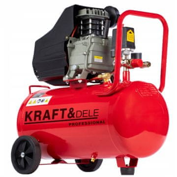 Kraft&Dele OLJNI KOMPRESOR ZRAČNI KOMPRESOR 50L 9 BAROV BATNA PROFESIONALNA ČRPALKA