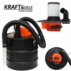 Kraft&Dele Sesalnik za kamin, žar za kamin, ločevalnik pepela 20L