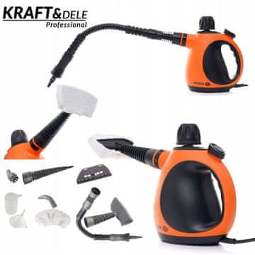 Kraft&Dele Priročen parni čistilec 1100 W 350 ml 169 °C 3,5 bara