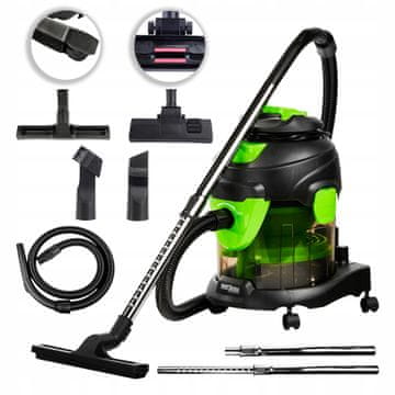 Kraft&Dele Industrijski električni sesalnik za mokro/suho sesanje z vodnim filtrom 15 l 2200 W