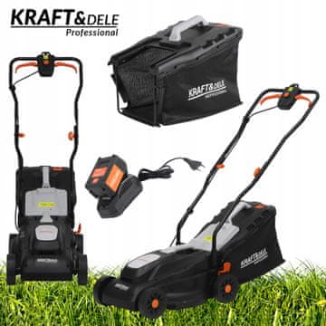 Kraft&Dele Akumulatorska električna kosilnica 21V 4AH 32L košara