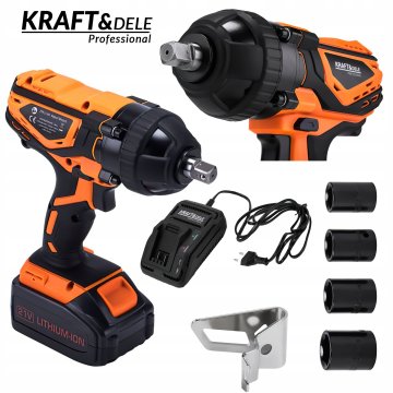 Kraft&Dele Udarni ključ 1/2" HEX brezkrtačni akumulatorski 21V 750Nm