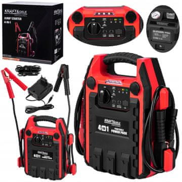 Kraft&Dele JUMP-STARTER 4v1 LED kompresorska prenosna powerbanka 1200/600A 22Ah 12V