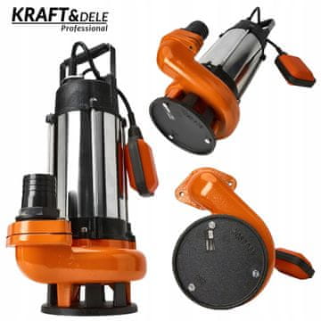 Potopna litoželezna vodna črpalka s plovcem 2950 W 18.000 l/h 2'' Kraft&Dele