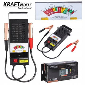 Kraft&Dele Analogni tester baterij 6/12V 200-1000A