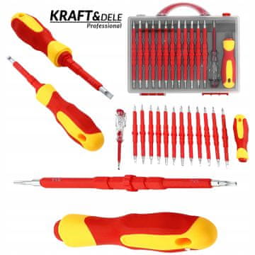 Kraft&Dele 14-delni komplet izoliranih električnih izvijačev z dvojnim koncem