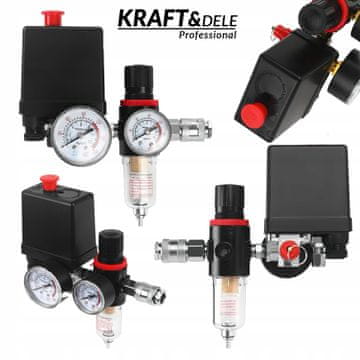 Kraft&Dele Tlačno stikalo kompresorja Tlačno stikalo dehidratorja 230V 12Bar
