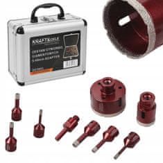 Kraft&Dele KOMPLET DIAMANTNIH LINIRNIH ŽAG ZA GRES M14 6, 8, 10, 35, 68 mm + ADAPTER
