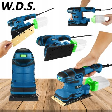 Orbitalni brusilnik za omet, les, kovino, W.D.S. 1500 W 230 V 6000–12000 vrt/min