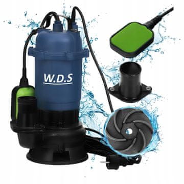 Potopna črpalka za čisto in umazano vodo W.D.S. 2850W 2" 30.000 l/h + plovec