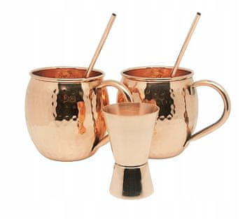 Bakreni komplet Moscow Mule, darilo - zbirateljem