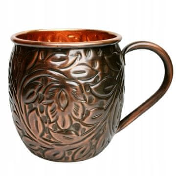 Bakreno lakirana skodelica 450 ml listi M21 - zbirateljska