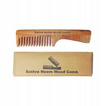 Sattva glavnik za neem z ročajem 19 cm 6309