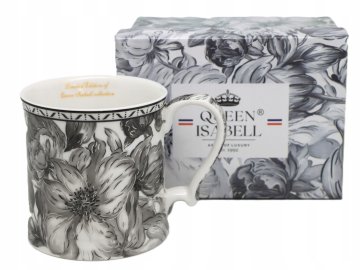 Velika porcelanasta skodelica 360 ml v darilni škatli, kolekcija Gray Rose