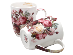 Porcelanaste skodelice, velike, komplet 2 x 400 ml za darilo, kolekcija Classic Rose