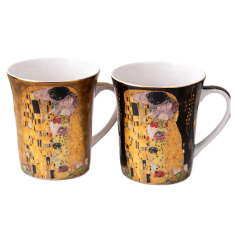 Porcelanaste skodelice v darilni škatli, kolekcija Klimt Kiss