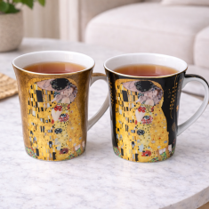 Porcelanaste skodelice v darilni škatli, kolekcija Klimt Kiss