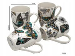PORCELANSKA SKODELICA Z MOTIVOM METULJKA, MEŠANICA VZORCEV