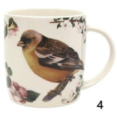 PORCELANSKA SKODELICA Z MOTIVOM PTICE IN CVETJA, MEŠANICA VZORCEV