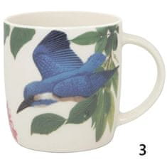 PORCELANSKA SKODELICA Z MOTIVOM PTICE IN CVETJA, MEŠANICA VZORCEV