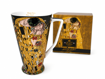 Porcelanasta skodelica XXL 500 ml Gustav Klimt Poljub kraljice Izabellino darilo