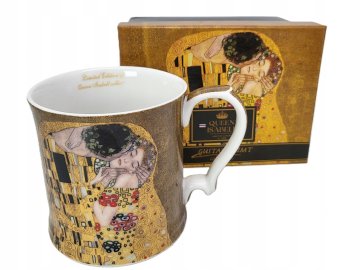 Velika porcelanasta skodelica 360 ml v darilni škatli, kolekcija Klimt Kiss