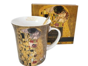Velika porcelanasta skodelica 400 ml v darilni škatli, kolekcija Klimt Kiss