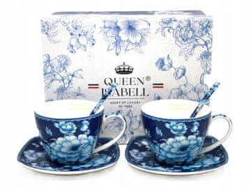 Komplet porcelanastih skodelic 250 ml kot darilo v škatli - kobaltno roza