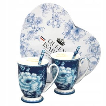 Komplet porcelanastih skodelic 300 ml v darilni škatli, kolekcija Cobalt Rose