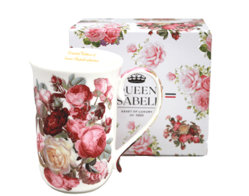 Porcelanasta skodelica, velika 400 ml v škatli, za darilo, kolekcija Classic Rose