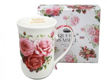 Porcelanasta skodelica, velika 400 ml, elegantna, v škatli, za darilo, kolekcija Rose