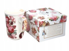 Porcelanasta skodelica, velika 400 ml v škatli, za darilo, kolekcija Classic Rose