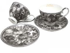 Porcelanaste skodelice 250 ml v darilni škatli, kolekcija Gray Rose