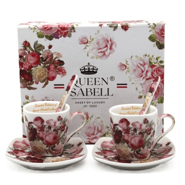 Komplet porcelanastih skodelic za espresso, 2 x 80 ml, kolekcija Classic Rose