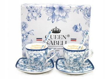 Darilni set skodelic za espresso v škatli - kolekcija Blue Rose