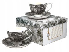 Porcelanaste skodelice 250 ml v darilni škatli, kolekcija Gray Rose