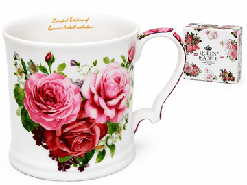 Porcelanasta skodelica ROSES XL 300ml kot darilo kraljici Isabell