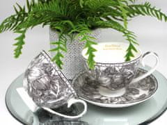 Porcelanaste skodelice 250 ml v darilni škatli, kolekcija Gray Rose