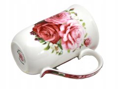Porcelanasta skodelica, velika 400 ml, elegantna, v škatli, za darilo, kolekcija Rose