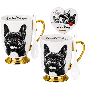 Komplet porcelanastih skodelic French Bulldog Premium Gift