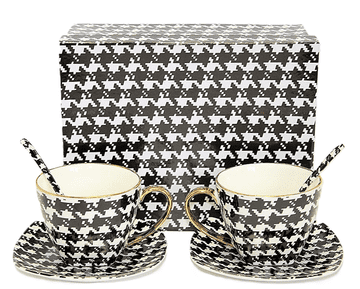 Porcelanaste skodelice 250 ml, komplet v škatli, kot darilo, kolekcija Pepitka