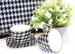 Porcelanaste skodelice 250 ml, komplet v škatli, kot darilo, kolekcija Pepitka