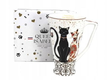 Elegantna velika porcelanasta skodelica, kolekcija Mačke, 400 ml, kot darilo