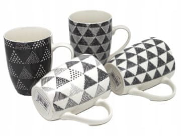 PORCELANSKA SKODELICA Z GEOMETRIČNIMI VZORCI - MEŠANICA VZORCEV