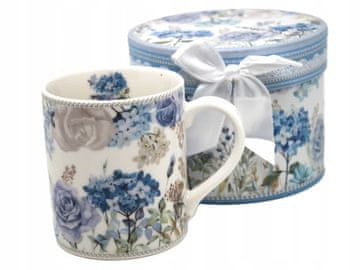 Porcelanasta skodelica iz kolekcije Hortensia - popolno darilo v okrasni škatli