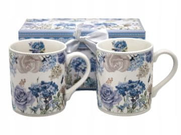 Porcelanaste skodelice, komplet 2 kosov, iz kolekcije Hortensja v elegantni škatli.