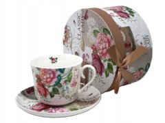 Porcelanasta skodelica in krožnik kot darilo